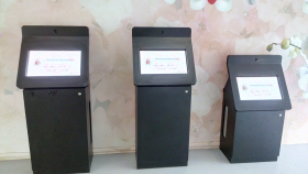 Computer Kiosk with Camera and Locker (SA-1177-T Black)