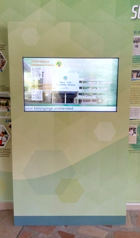 Computer Kiosk For Large TV (SA-01-Box-Green)